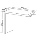 Ver imagem 3 de Escrivaninha Mesa Escritório em L em Tamburato com Gavetas Branco/Carvalho Artany