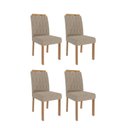 Ver imagem 1 de Kit 4 Cadeiras para Sala de Jantar Estofadas Paola Bege/Madeira