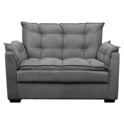 Sofá Confortável 1,40 Pequeno Compacto Small Cor:cinza - 1