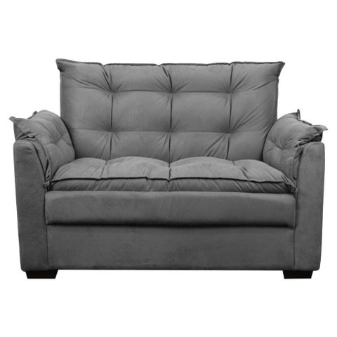 Sofá Confortável 1,40 Pequeno Compacto Small Cor:cinza