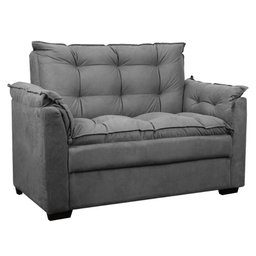 Sofá Confortável 1,40 Pequeno Compacto Small Cor:cinza - 2