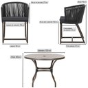 Ver imagem 2 de Mesa com 4 Cadeiras e Noronha Estofado 11 Trama Original Preto