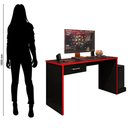Ver imagem 5 de Mesa Gamer com 1 Gaveta e Suporte para Cpu Drx-9000 Preto-vermelho