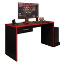 Ver imagem 1 de Mesa Gamer com 1 Gaveta e Suporte para Cpu Drx-9000 Preto-vermelho