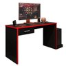 Mesa Gamer com 1 Gaveta e Suporte para Cpu Drx-9000 Preto-vermelho - 1