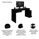 Ver imagem 4 de Mesa Gamer com 1 Gaveta e Suporte para Cpu Drx-9000 Preto-vermelho