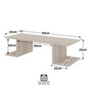 Ver imagem 4 de Mesa Suspensa Escrivaninha Computador 900x420 C/ Prateleiras - Carvalho