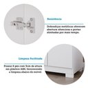 Ver imagem 7 de Guarda-Roupa Casal 6 Portas com Pés 199cm 100% MDF Paraty Espresso Móveis Branco
