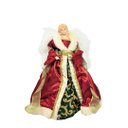 Ver imagem 1 de Anjo Decorativo Natal Ponteira Árvore Seda Luxo Vermelho e Verde 30cm - Noel Decor