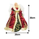Ver imagem 6 de Anjo Decorativo Natal Ponteira Árvore Seda Luxo Vermelho e Verde 30cm - Noel Decor