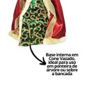 Ver imagem 4 de Anjo Decorativo Natal Ponteira Árvore Seda Luxo Vermelho e Verde 30cm - Noel Decor