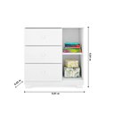 Ver imagem 4 de Quarto Infantil Bebê Nuvem Cômoda e Guarda Roupa Branco 4 Portas _ Phoenix Baby