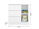 Ver imagem 4 de Quarto Infantil Bebê Nuvem Cômoda e Guarda Roupa Branco 4 Portas _ Phoenix Baby