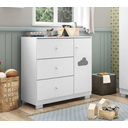 Ver imagem 6 de Quarto Infantil Bebê Nuvem Cômoda e Guarda Roupa Branco 4 Portas _ Phoenix Baby