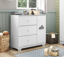 Ver imagem 6 de Quarto Infantil Bebê Nuvem Cômoda e Guarda Roupa Branco 4 Portas _ Phoenix Baby