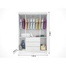 Quarto Infantil Bebê Nuvem Cômoda e Guarda Roupa Branco _ Phoenix Baby - 3