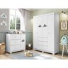 Quarto Infantil Bebê Nuvem Cômoda e Guarda Roupa Branco _ Phoenix Baby - 1