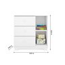 Quarto Infantil Bebê Nuvem Cômoda e Guarda Roupa Branco _ Phoenix Baby - 4