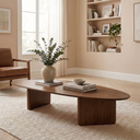 Ver imagem 1 de Mesa de Centro Orgânica 158cm Madeira Maciça Marrom Cappuccino