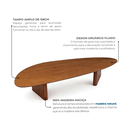 Ver imagem 6 de Mesa de Centro Orgânica 158cm Madeira Maciça Marrom Cappuccino