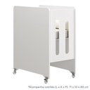 Ver imagem 2 de Dormitório Infantil Zaki Guarda Roupa Cômoda e Berço 4 Portas 3 Gavetas MDF Branco Fosco Reller