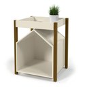 Ver imagem 4 de Mesa De Cabeceira Casinha de Cachorro Pet - Off White Com Malbec - Humagui Moveis