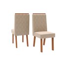 Ver imagem 2 de Cadeira Sara Conjunto com 2 Cadeiras e-com 2026 Marrom/Freijo/Veludo Creme
