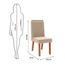 Ver imagem 3 de Cadeira Sara Conjunto com 2 Cadeiras e-com 2026 Marrom/Freijo/Veludo Creme
