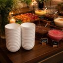 Ver imagem 5 de Jogo 48 Bowls 13x6cm Cumbuca Vidro Opalino Branco Essenza Tigela Profissional Buffet Restaurante