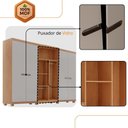 Ver imagem 4 de Guarda Roupa Casal Paris Mdf 6 Portas e 6 Gavetas com Pés Moderna Mobília