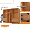 Ver imagem 5 de Guarda Roupa Casal Paris Mdf 6 Portas e 6 Gavetas com Pés Moderna Mobília