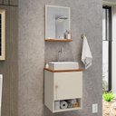 Ver imagem 2 de Conjunto de Banheiro com Gabinete 1 Porta e 1 Espelheira Lima