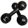 Par de Halteres Bola Cotonete Ahead Sports Preto 10kg - 1