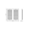 Grade Ventilação de Superfície 36x34cm Retangular Branco - 2