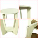 Ver imagem 5 de Mesa de Canto Sala de Estar Canadá com Base Clássica Curva Off White - Arkell