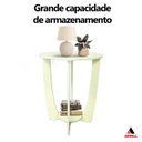 Ver imagem 2 de Mesa de Canto Sala de Estar Canadá com Base Clássica Curva Off White - Arkell