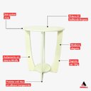 Ver imagem 4 de Mesa de Canto Sala de Estar Canadá com Base Clássica Curva Off White - Arkell