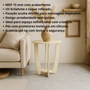 Ver imagem 6 de Mesa de Canto Sala de Estar Canadá com Base Clássica Curva Off White - Arkell