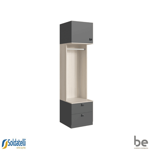 Melfi com Apoio Guarda-roupas Modulado 2 Gavetas C/cabide 1006 Free Várias Cores - Be Mobiliário