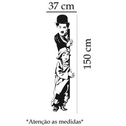 Adesivo para Porta Charlie Chaplin:37 X 150 Cm - 2