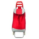 Ver imagem 1 de Carrinho de Compra Feira Dobrável 30kg Com Rodinhas:Vermelho