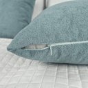 Ver imagem 7 de Kit 2 Capas Almofada Quadrada Bouclé 43x43 – Zíper Invisível, Texturizado