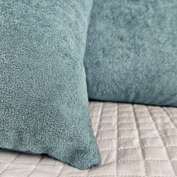 Kit 2 Capas para Almofada em Bouclé Quadrada Várias Cores Cor:verde Claro - 5
