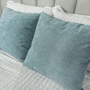 Ver imagem 4 de Kit 2 Capas para Almofada em Bouclé Quadrada Várias Cores Cor:verde Claro