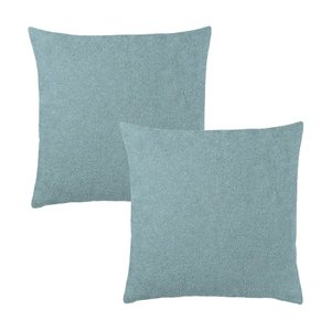 Kit 2 Capas para Almofada em Bouclé Quadrada Várias Cores Cor:verde Claro