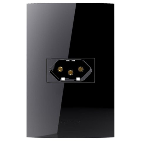 Tomada 20A com Placa 4x2 Inova Pro Class Alumbra Black Piano