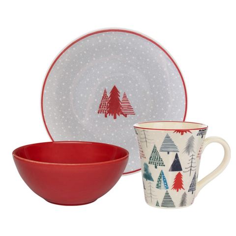 Conjunto de Lanche 3pcs Jolly Pinheirinho Vermelho