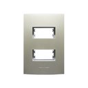 Ver imagem 1 de Placa 4X2 com Suporte Para 2 Módulos Distanciados Inova Pro Class Alumbra