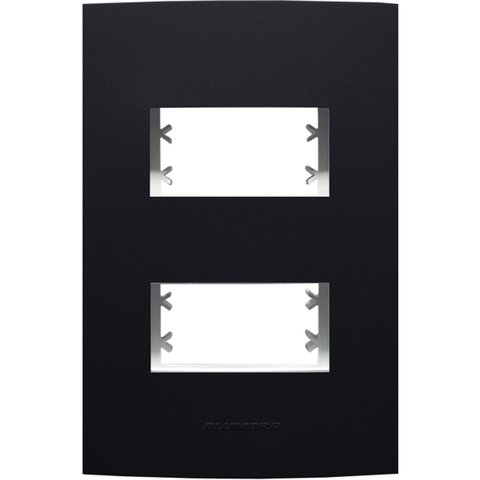 Placa 4X2 com Suporte Para 2 Módulos Distanciados Inova Pro Class Alumbra