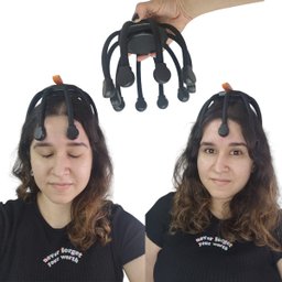 Massageador Eletrico Cabeça Couro Cabeludo Usb Recarregavel 10 Dedos Massagem Capilar Polvo Anti Est - 4